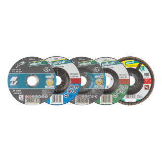 Wolfcraft - Starterset voor haakse slijpers 125mm, 5-delig