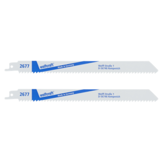 Wolfcraft - Reciprozaagblad bimetaal fijn, 2-st.