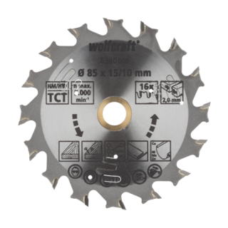 Wolfcraft - HM-Cirkelzaagblad, 24t, ø190x30/20x1,8mm