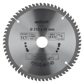 Wolfcraft - HM-Zaagblad, 96t, ø305x30x3,2mm