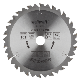 Wolfcraft - HM-Cirkelzaagblad, 20t, ø165x16/20x2,4mm