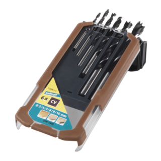 Wolfcraft - Houtspiraalboorset CV, Ø 3–10 mm, 7-dlg.