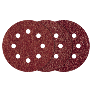 Wolfcraft - Schuurschijven, ø125mm K60, 80, 120, 15-stuks