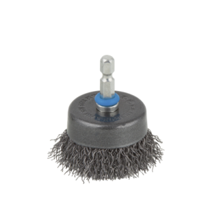 Wolfcraft - Kom-staaldraadborstel, 75x20mm