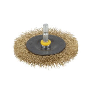 Wolfcraft - Schijf-draadborstel messing, 75x15mm