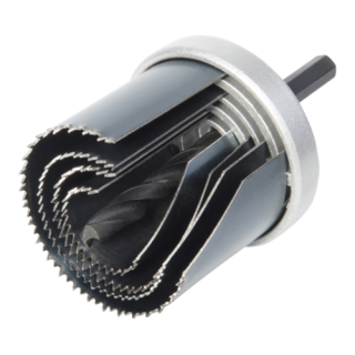 Wolfcraft - Gatzaag-set, ø25, 35, 43, 53mm