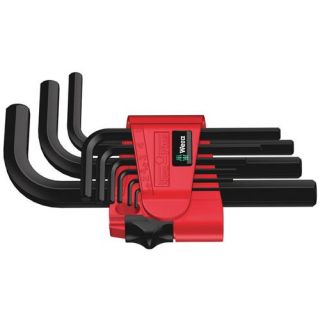 Wera - Stiftsleutelset inbus kort, 9-dlg