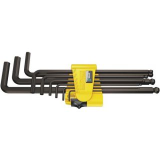 Wera - Stiftsleutelset inbus + kogelkop lang, 9-dlg