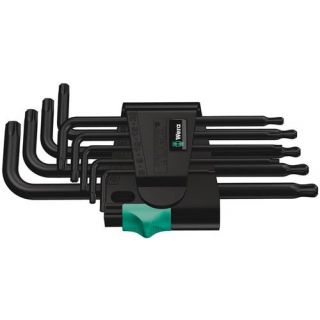 Wera - Stiftsleutelset Torx + kogelkop lang, 9-dlg