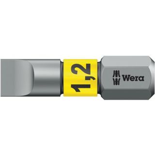 Wera - 1/4" Schroefbit BiTorsion sleufkop, 1,2x6,5x25mm