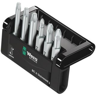 Wera - 1/4" Mini-Check bitset PH + PZ + Torx, 50mm, 6-dlg