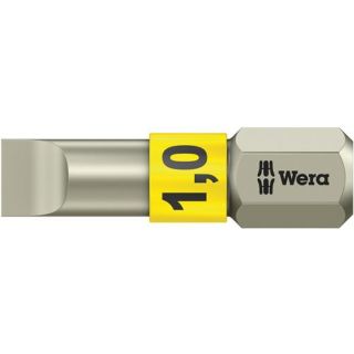 Wera - 1/4" RVS Schroefbit sleufkop, 1,0x5,5x25mm