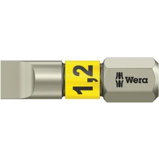 Wera - 1/4" RVS Schroefbit sleufkop, 1,2x6,5x25mm