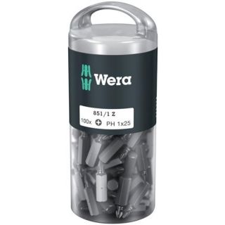 Wera - 1/4" Schroefbits Phillips, 100-st PH.1x25mm