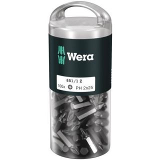 Wera - 1/4" Schroefbits Phillips, 100-st PH.2x25mm