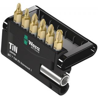 Wera - 1/4" Mini-Check bitset Pozidriv + houder, 6-dlg