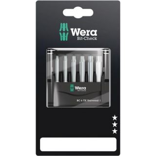 Wera - 1/4" Mini-Check Bitset Torx, 50mm, 6-dlg