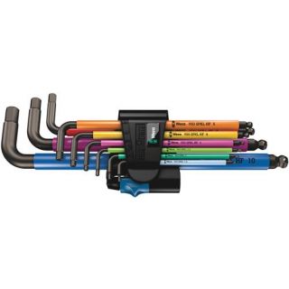 Wera - Stiftsleutelset Multicolor Inbus Kogelkop, 9-dlg
