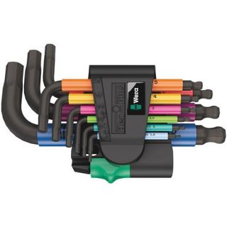 Wera - Stiftsleutelset Multicolor Inbus Kogelkop, 9-dlg