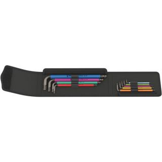 Wera - Stiftsleutelset Multicolor Inbus Kogelkop, 9-dlg