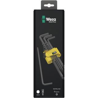 Wera - Stiftsleutelset Blacklaser, 9-delig SB