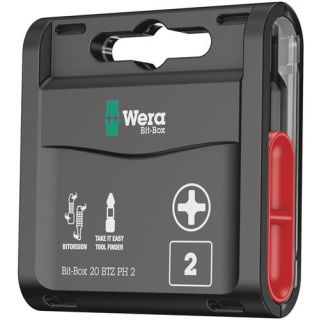 Wera - 1/4" Impakt schroefbits Phillips, 20x PH.2x25mm