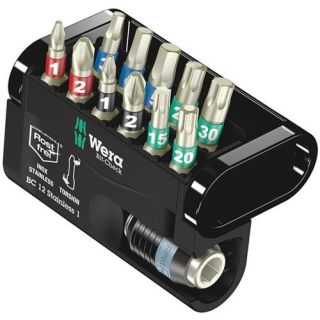 Wera - 1/4" RVS bitset, 12-delig, PH+PZ+TX+Inbus