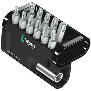 Wera - 1/4" Wood bitset, 12-delig PH+PZ+TX
