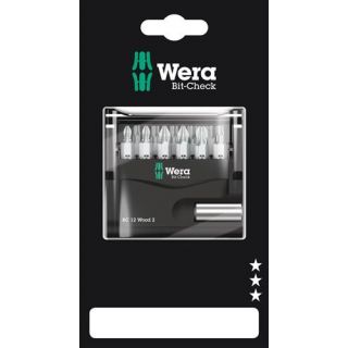 Wera - 1/4" Wood bitset, 12-delig PH+PZ+TX
