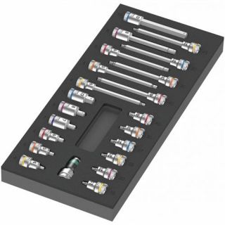 Wera - Module met Zyklop B 3/8" bitdoppen Set 1, 22-delig