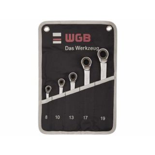 WGB - Steek/ring-ratelsleutelset, omschakelbaar, 5-delig