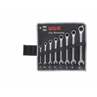 WGB - Steek/ring-ratelsleutelset in roltas, 8-delig