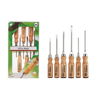 Wiha - Houten schroevendraaierset SL + PH, 6-delig
