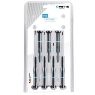 Witte - Elektronica schroevendraaierset sleuf, 7-delig