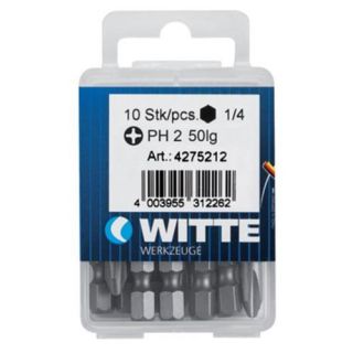 Witte - Bitbox 1/4" Pozidriv, PZ.2x50mm (10-st.)