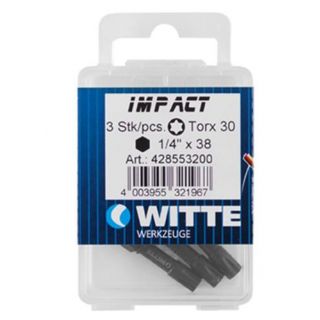 Witte - Bitbox 1/4" Torx impact, T40x38mm (3-st.)