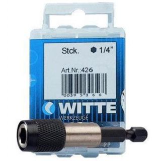 Witte - 1/4" Bithouder snelwisselaar in Bitbox, 60mm