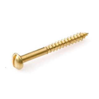 Houtschroeven messing blank, 4.0x45mm