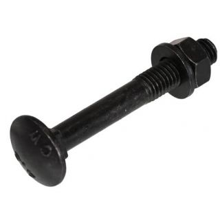 Slotbout + moer + sluitring HCP zwart M8x30mm