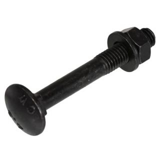 Slotbout + moer + sluitring HCP zwart M6x50mm