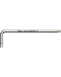 Wera - RVS Stiftsleutel Inbus + kogelkop lang, 1/4"